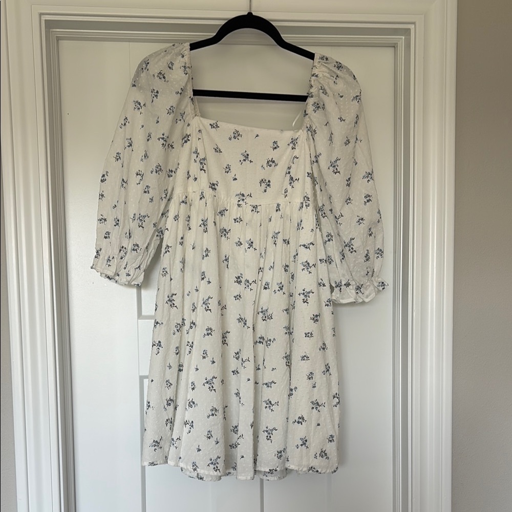 Altar’d State White Dress with Subtle Patterns